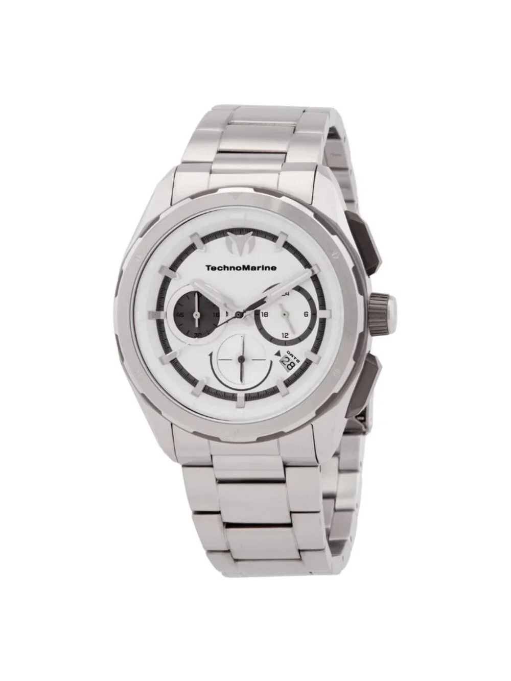 NWT Technomarine OCEAN Chronograph GMT Quartz Silver Dial Men's Watch